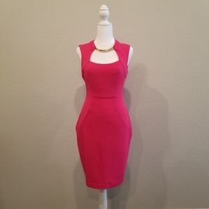 Bisou Bisou by Michele Bohbot Magenta Sheath Dress